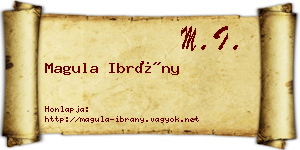 Magula Ibrány névjegykártya